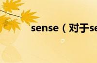 sense（对于sense的情况介绍）