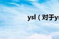 ysl（对于ysl的情况介绍）