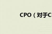 CPO（对于CPO的情况介绍）