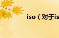 iso（对于iso的情况介绍）