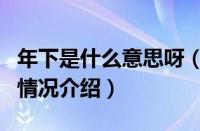 年下是什么意思呀（对于年下是什么意思呀的情况介绍）