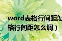 word表格行间距怎么调成一样的（word表格行间距怎么调）