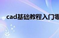 cad基础教程入门零基础（cad基础教程）