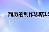 简历的制作思路1500字（简历的制作）