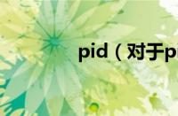 pid（对于pid的情况介绍）