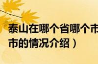 泰山在哪个省哪个市（对于泰山在哪个省哪个市的情况介绍）