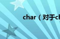 char（对于char的情况介绍）