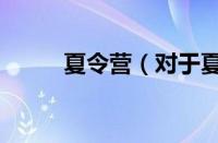 夏令营（对于夏令营的情况介绍）