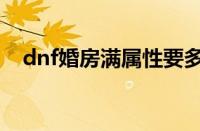 dnf婚房满属性要多少心意点（dnf婚房）