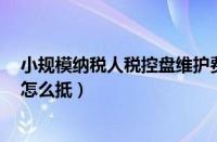 小规模纳税人税控盘维护费280怎么抵（税控盘维护费280怎么抵）