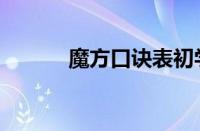 魔方口诀表初学者（魔方口诀）