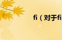 fi（对于fi的情况介绍）