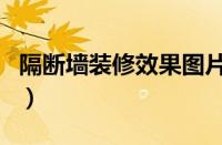 隔断墙装修效果图片大全（隔断墙装修效果图）