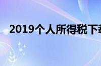 2019个人所得税下载（2019个人所得税）