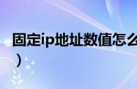 固定ip地址数值怎么填（固定ip地址怎么填写）