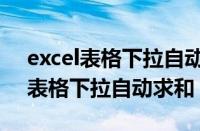 excel表格下拉自动求和为什么是零（excel表格下拉自动求和）