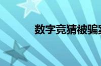 数字竞猜被骗案件（数字竞猜）