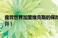 魔兽世界加里维克斯的保险箱怎么打开（私密保险箱怎么打开）