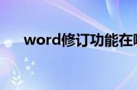 word修订功能在哪（word修订功能）