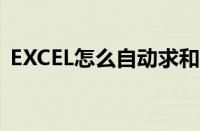 EXCEL怎么自动求和（excel怎么自动求和）