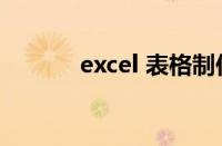 excel 表格制作（excel 表格）