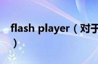 flash player（对于flash player的情况介绍）