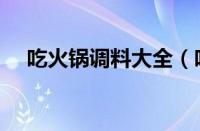 吃火锅调料大全（吃火锅调料最佳搭配）