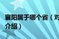 襄阳属于哪个省（对于襄阳属于哪个省的情况介绍）