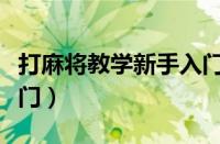 打麻将教学新手入门河南（打麻将教学新手入门）