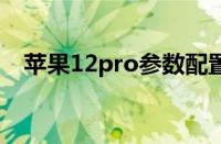 苹果12pro参数配置（苹果6配置参数表）