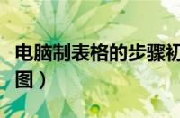 电脑制表格的步骤初学者（电脑制表格步骤带图）