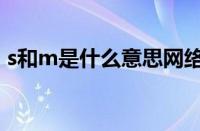 s和m是什么意思网络用语 目前是什么情况？