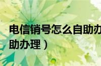 电信销号怎么自助办理业务（电信销号怎么自助办理）