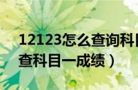 12123怎么查询科目一的成绩（12123怎么查科目一成绩）