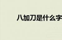 八加刀是什么字 目前是什么情况？