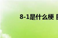 8-1是什么梗 目前是什么情况？