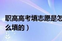 职高高考填志愿是怎么填的（高考填志愿是怎么填的）