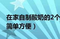 在家自制酸奶的2个简单步骤（怎么做酸奶最简单方便）