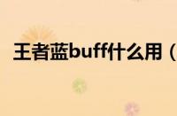 王者蓝buff什么用（王者蓝buff什么意思）