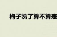 梅子熟了算不算表白 目前是什么情况？