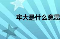 牢大是什么意思 目前是什么情况？