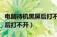 电脑待机黑屏后打不开怎么办（电脑待机黑屏后打不开）