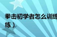 拳击初学者怎么训练图片（拳击初学者怎么训练）