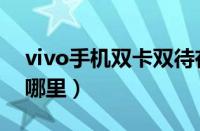 vivo手机双卡双待在哪里（vivo双卡设置在哪里）