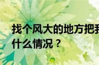 找个风大的地方把我忘了吧是什么梗 目前是什么情况？