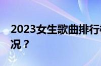 2023女生歌曲排行榜前100首 目前是什么情况？