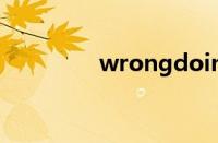 wrongdoings（wrong）