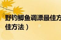 野钓鲫鱼调漂最佳方法图解（野钓鲫鱼调漂最佳方法）