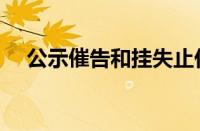 公示催告和挂失止付的区别（公示催告）