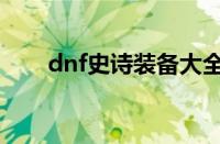 dnf史诗装备大全图（dnf史诗大全）